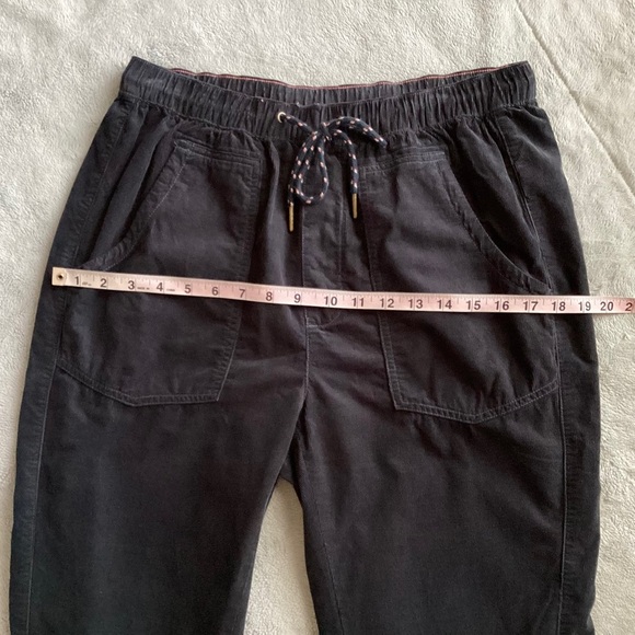 Anthropologie Pilcro The Cottage Corduroy Pant Pull-On Relaxed Tapered Navy Blue - Picture 14 of 15